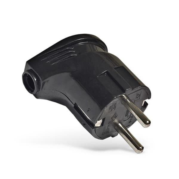 Вилка TDM угловая с/з черная