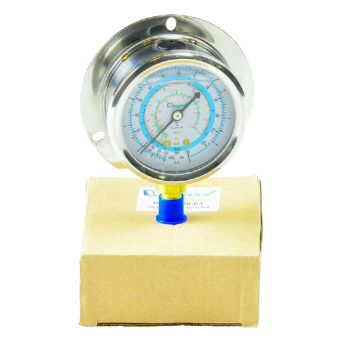 Мановакуумметр с силиконом Becool BCJL-NSI-63мм (R22; R134a; R404A; R407C) (021254)