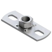 Пластина оцинкованная 2,5х30х80мм с гайкой M10