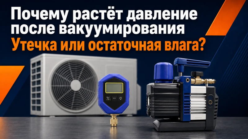 Рост давления после вакуумирования кондиционера: утечка или влага
