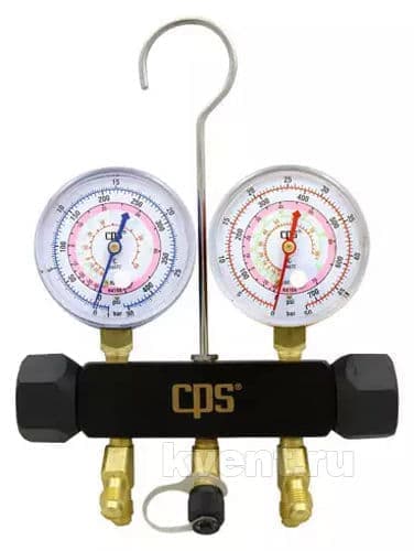 Манометрическая двухвентильная станция CPS BLAKMAX MBV (манометры 68мм R22/134/ 404, без шлангов)