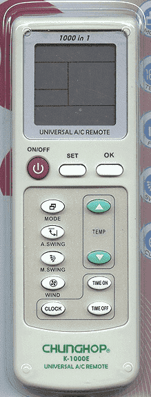 CHUNGHOP K-100ES (universal 1000 in 1) ПДУ для кондиционеров