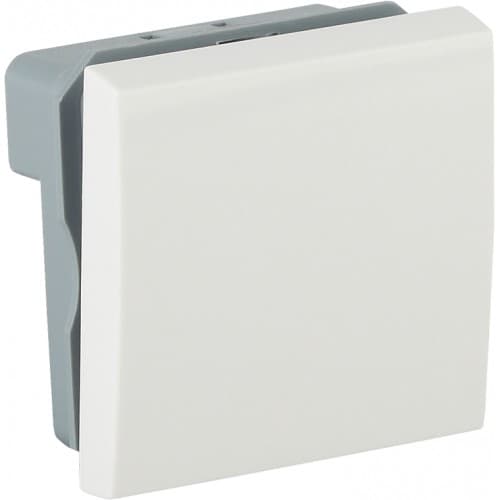 Выключатель модульный одноклавишный 45х45мм белый (АДЛ 13-904)
