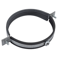 Хомут для воздуховода с резиновой прокладкой, гайка М8, 125мм