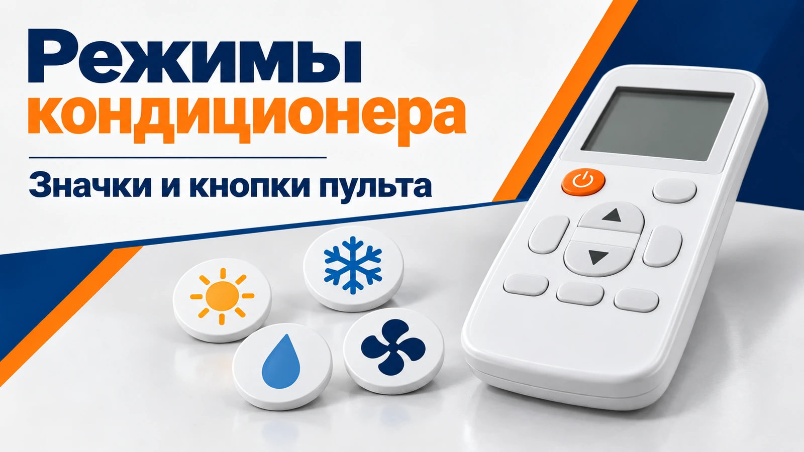 Режимы кондиционера: Значки и кнопки пульта
