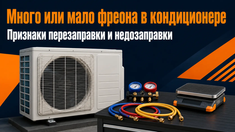 Признаки избытка и недостатка фреона в кондиционере

