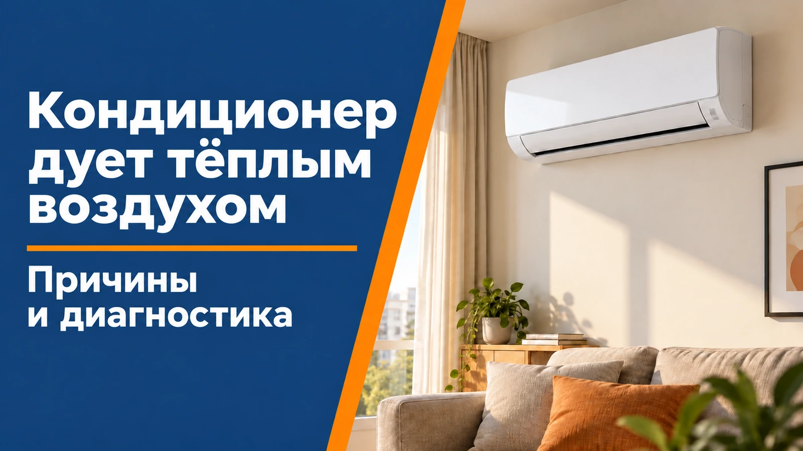 Кондиционер дует тёплым воздухом: Причины и диагностика