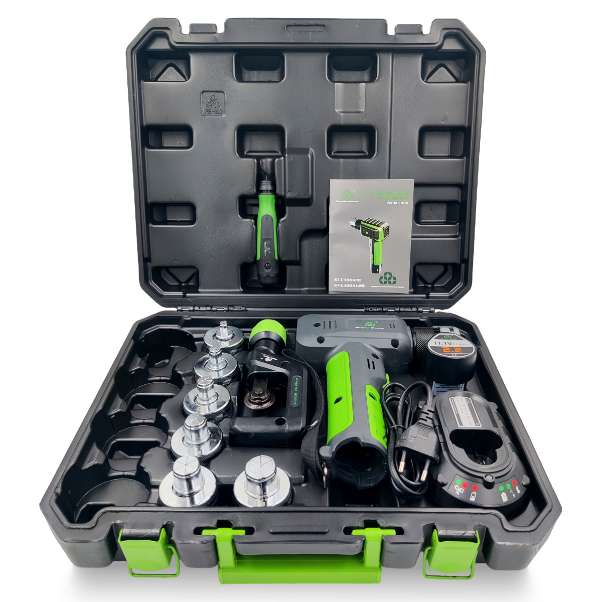 Труборасширитель аккумуляторный Super Stars ST-E300 (3/8", 1/2", 5/8", 3/4", 7/8", 1",1_1/8"; труборез ST-650, риммер ST-207)