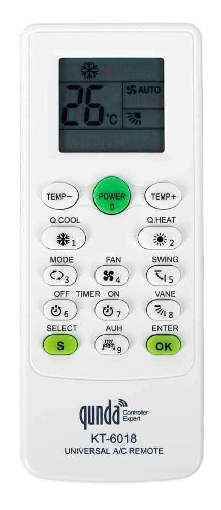 Qunda KT-6018 (universal 6000 in1) ПДУ для кондиционеров