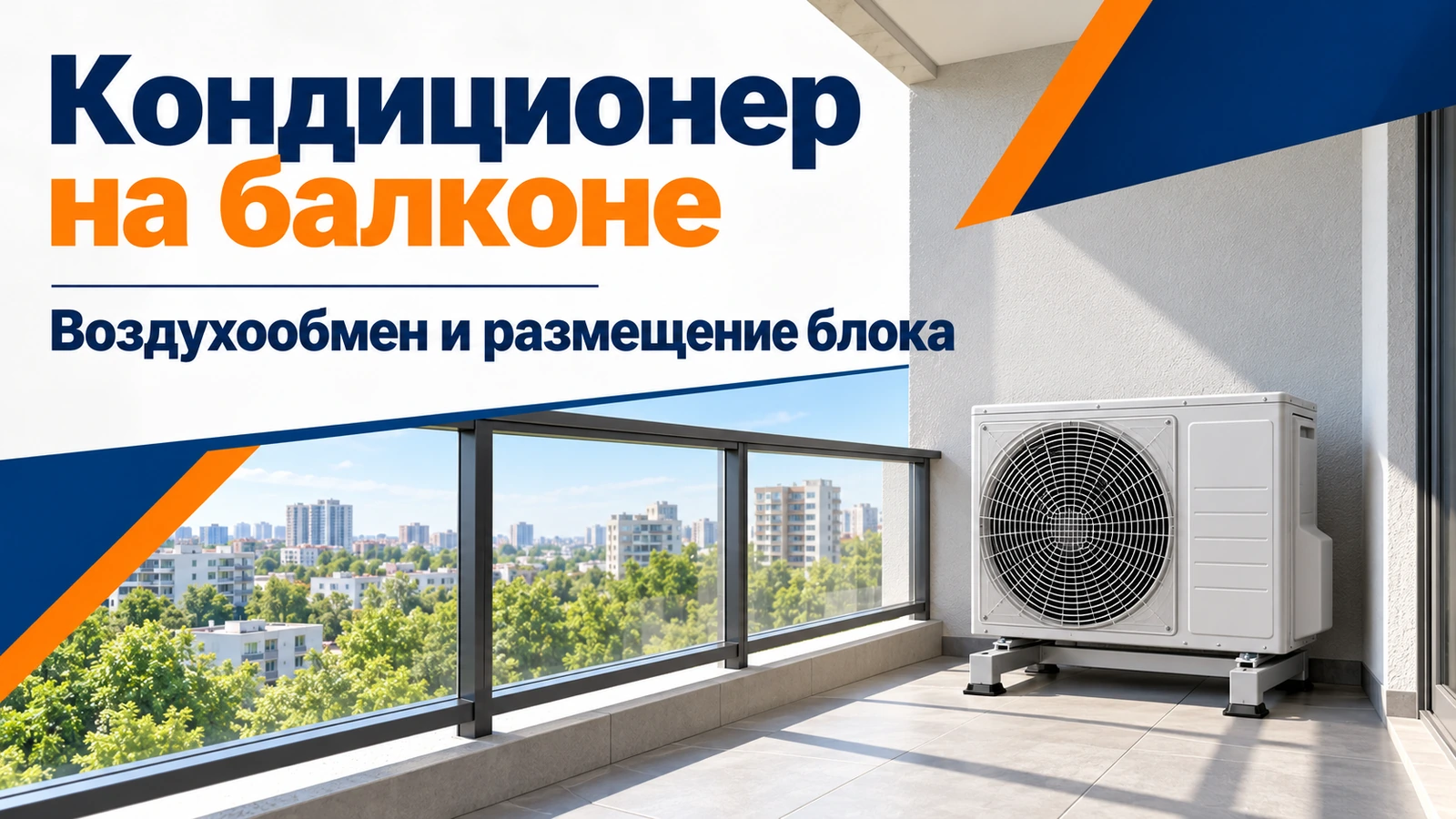 Кондиционер на балконе: Воздухообмен и размещение блока