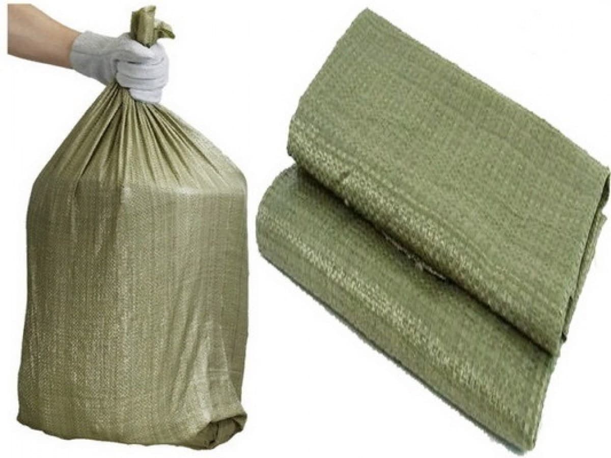 Мешок полипропиленовый зеленый 55x95 см