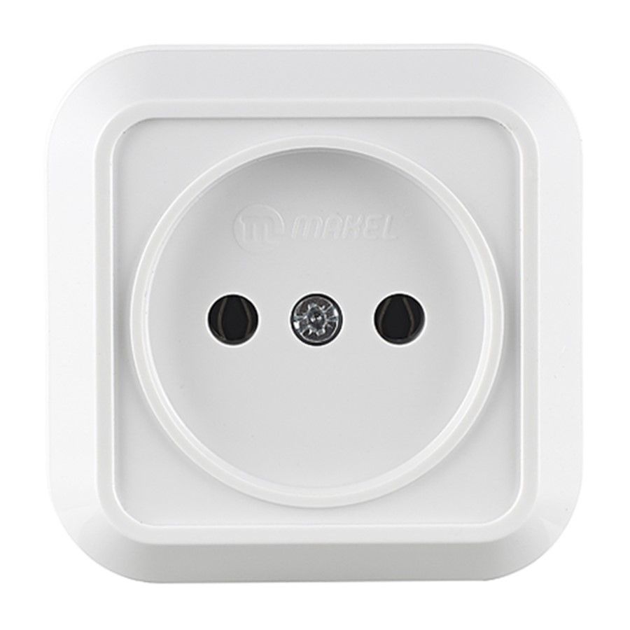 Розетка Makel SIVA USTU (45102) б/з 1-я, белая