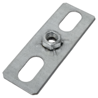 Пластина оцинкованная 2,5х30х80мм с гайкой M8