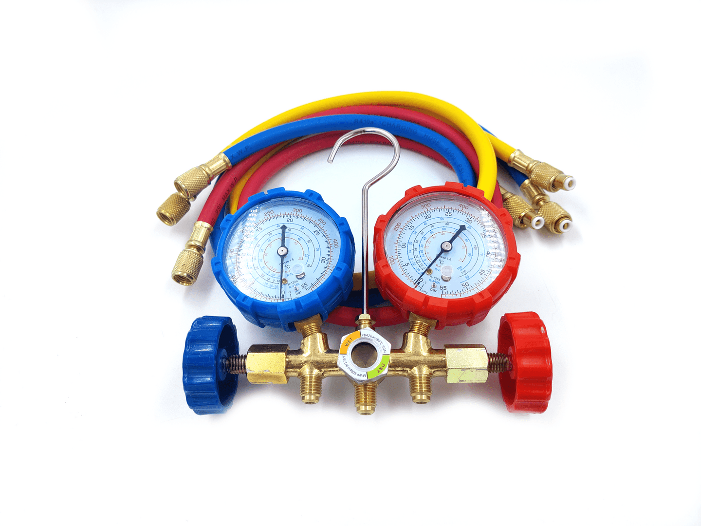 Манометрическая станция FavorCool CT-536G - R22/134/404/410; 2 вентильный, шланги 0,9м SAE 1/4"