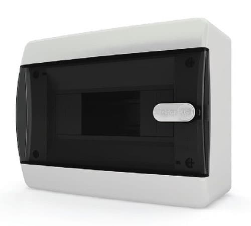Tekfor CNK 40-08-1 бокс 8М навесной IP41 (прозрачная черная дверца)