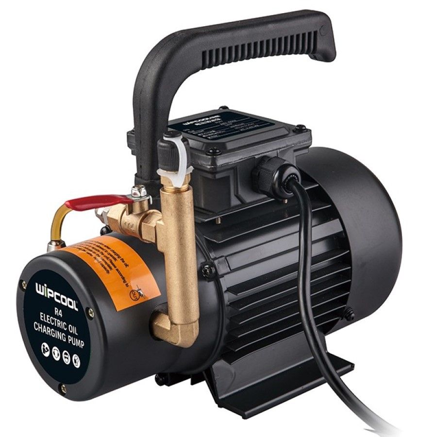 Насос для заправки холодильного масла WIPCOOL R4 (до 16 Bar; 150л/ч; 2 шланга 0,8м и 1,5м; Адаптер 2 шт; Алюм кейс)