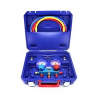 Манометрическая станция DSZH WK-P6002B (R22/ 32/ 134/ 410;  2-х вент; шланги 1.5м до 55 Bar-1/4"SAE, 2 адаптера AD89, манометры 80мм, кейс)