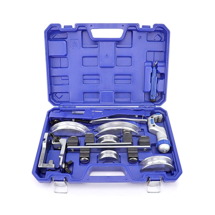 Трубогиб арбалетный с реверсом DSZH CT-999RF (алюминиевые колодки 1/4"; 5/16"; 3/8"; 1/2"; 5/8"; 3/4"; 7/8", в кейсе с труборезом и риммером)