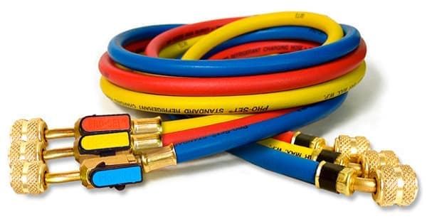 Заправочные шланги с вентилями CPS HJ5E - R410 (5/16" SAE, 1.5m) набор 3шт для R410A