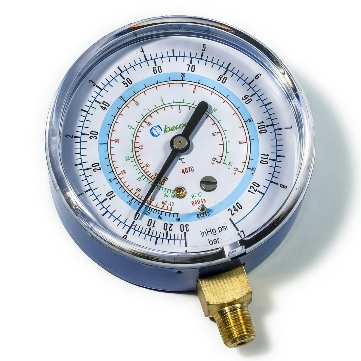 Мановакуумметр Becool BCJL-N 80мм.(R134a; R404A; R407C; 507A)(021177)