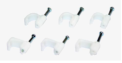 TDM Скоба 35 мм пластик круглая (50шт. / упак.)