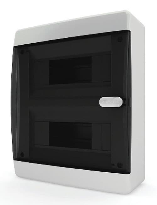 Tekfor CNK 40-18-1 бокс 18М навесной IP40 (прозрачная черная дверца)