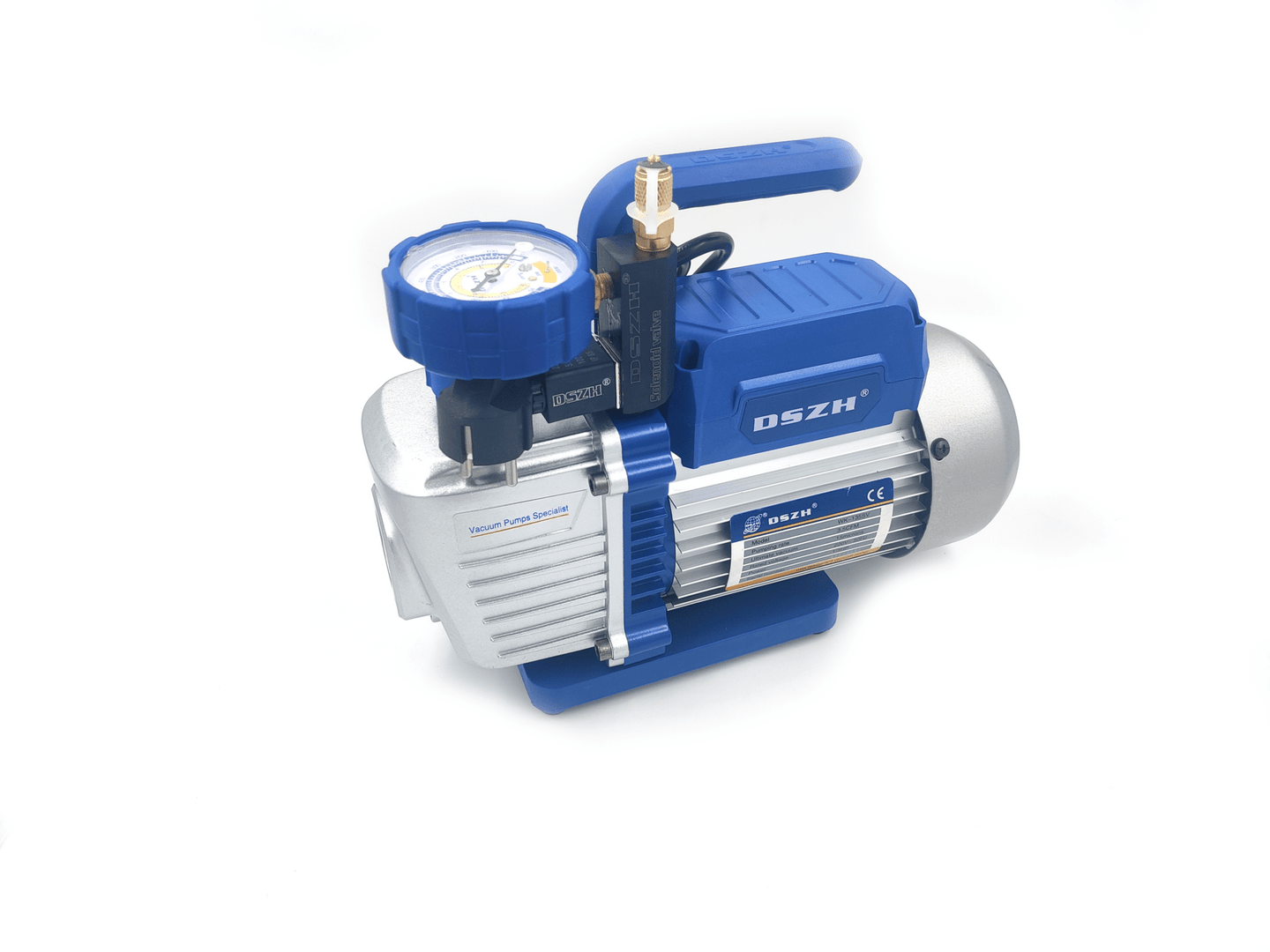 Вакуумный насос DSZH WK 135SV (1ст., 100 л/мин, 8.0 кг, вакуумметр, соленоидный вентиль)