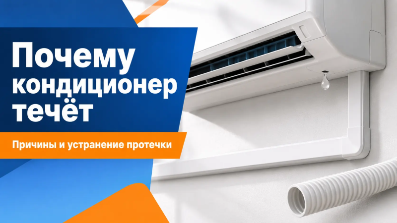 Почему кондиционер течёт из внутреннего блока
