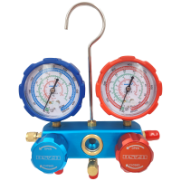 Манометрический коллектор DSZH CT-136G (R22/407/410, 2-х вентильный; манометры 68мм, алюминиевый корпус со смотровым стеклом)