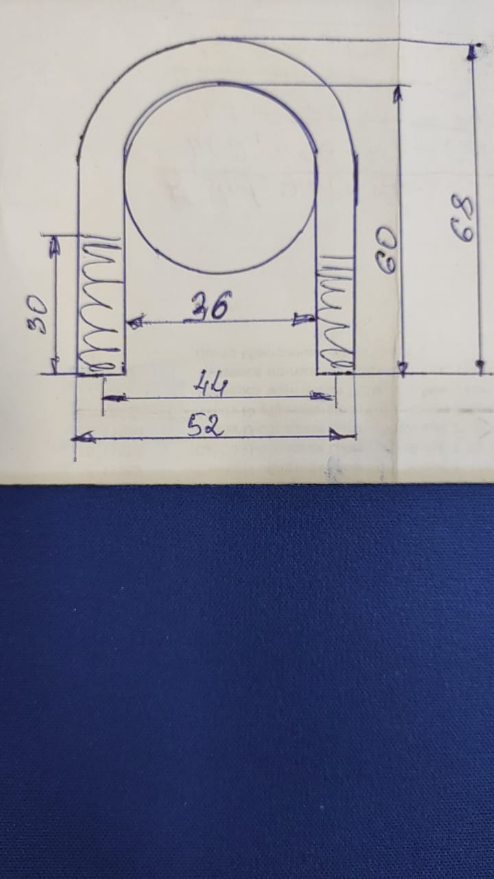 Скоба U - образная (цинк) 1 " (26-34мм) М8