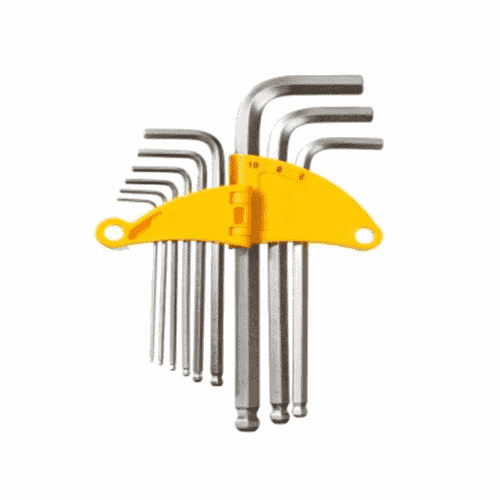 Набор ключей-шестигранников, 9 шт. (1.5, 2, 2.5, 3, 4, 5, 6, 8, 10мм)