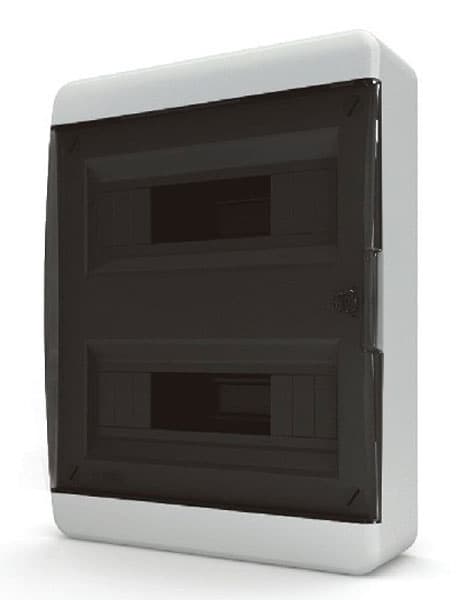 Tekfor BNK 40-24-1 бокс 24М навесной IP41, прозрачная черная дверца