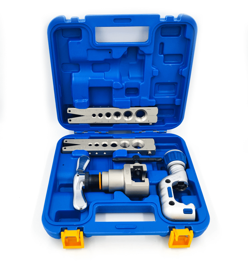 Вальцовка эксцентриковая Value VFT-808-MIS (плашка 1/4" - 3/4", плашка 6 - 19 мм; с труборезом VTC-28B; упак. кейс)