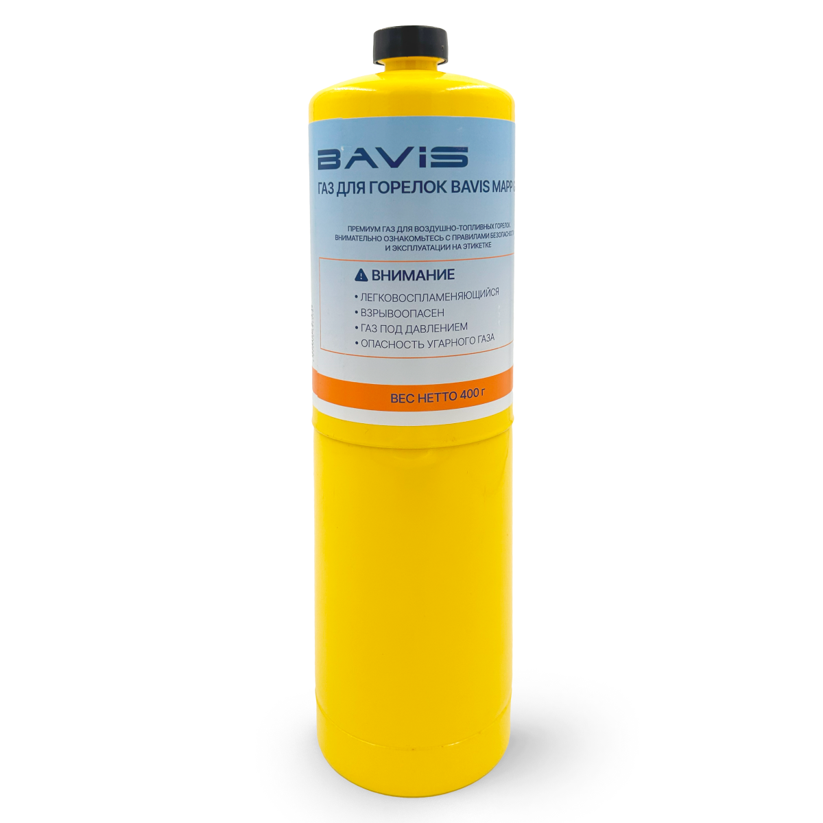 Газовый баллон BAVIS MAPP GAS, баллон 400гр (1"-20UNF)