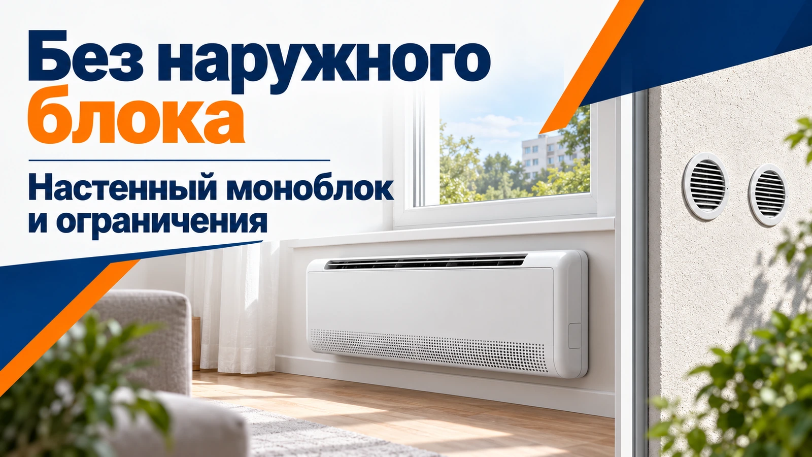 Без наружного блока: Настенный моноблок и ограничения