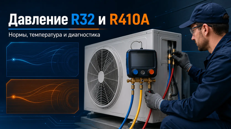 Давление R32 и R410A в кондиционере и манометрическая диагностика

