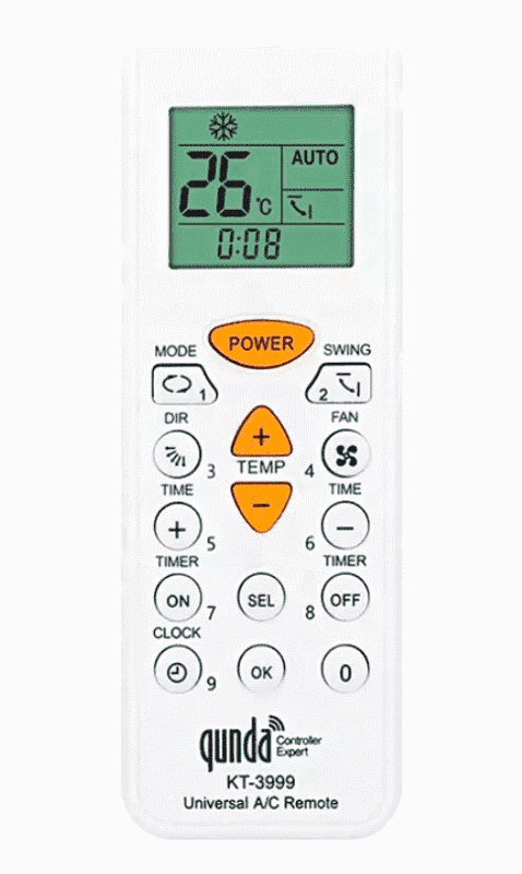 Qunda KT-3999 (universal 4000 in1) ПДУ для кондиционеров