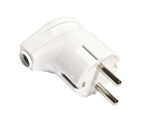 Вилка TDM угловая с/з белая (SQ 1806-0007)