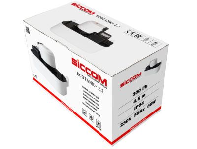 Помпа дренажная Siccom EcoTank 2,5L (накопительная, 800 л/ч, h-4.6 м)