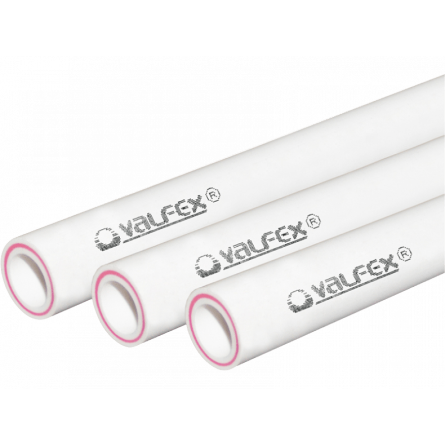 Труба арм.стекловолокном SDR 7.4 PN20 Valfex 20х2.8 мм - штанга 2 м, белая