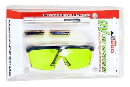 UV набор для поиска утечек A/C PRO UV 438 (фонарик + очки)
