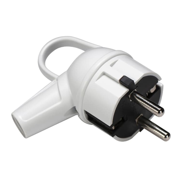 Вилка Makel угловая с/з с кольцом белая (10037)