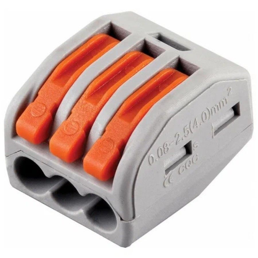 Соединительная клемма ЭВАПРОМ 222-413 (б/пасты на 3 провода)