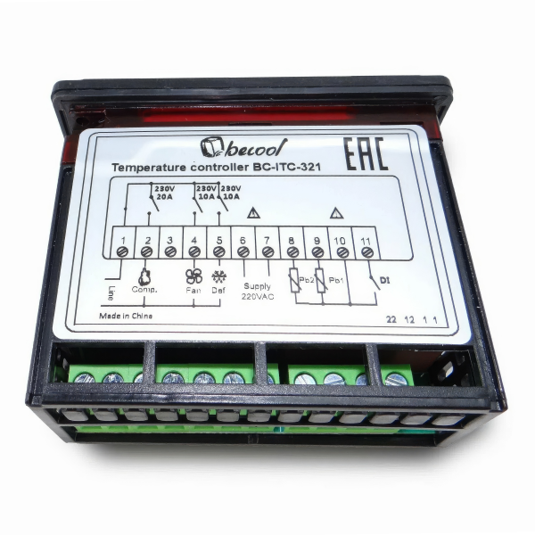 Контроллер Becool BC-ITC-321 ( 3 реле / 2 датчика / 230B)
