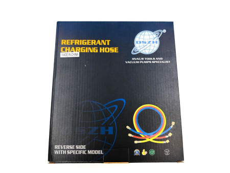 Заправочные шланги с вентилем DSZH CT-360-RYB-HV-R32/410A 1.5м, 1/4"-5/16" SAE, до 55 Bar