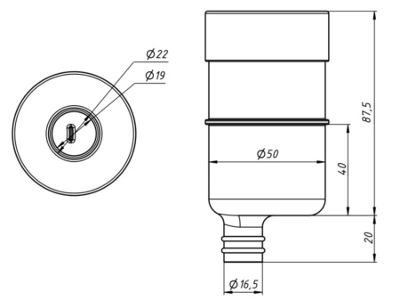 Сифон с гидромеханическим затвором G-35 Mini
