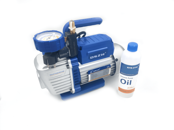 Вакуумный насос DSZH WK 135SV (1ст., 100 л/мин, 8.0 кг, вакуумметр, соленоидный вентиль)