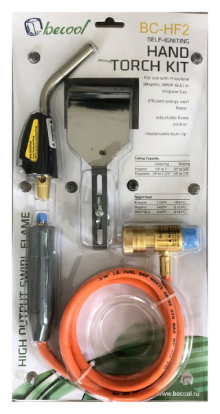Горелка Becool BC-HF-2 со шлангом, пьезоподжигом и экраном