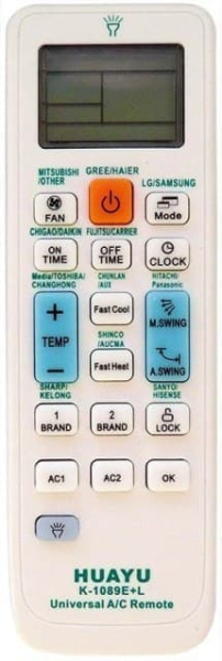 HUAYU K-1089E+L (universal 1000 in1) ПДУ для кондиционеров