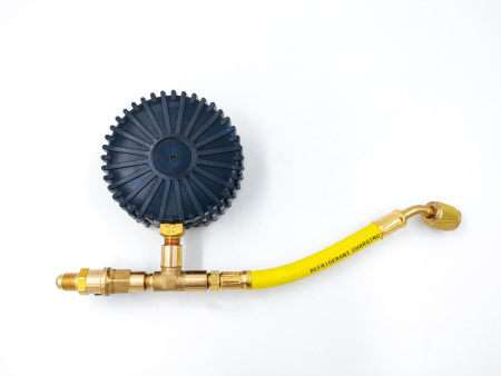 Манометрический коллектор под азот HONGSEN HS-NG (60 bar, 80 мм) с вентилем и шлангом 1/4"SAE